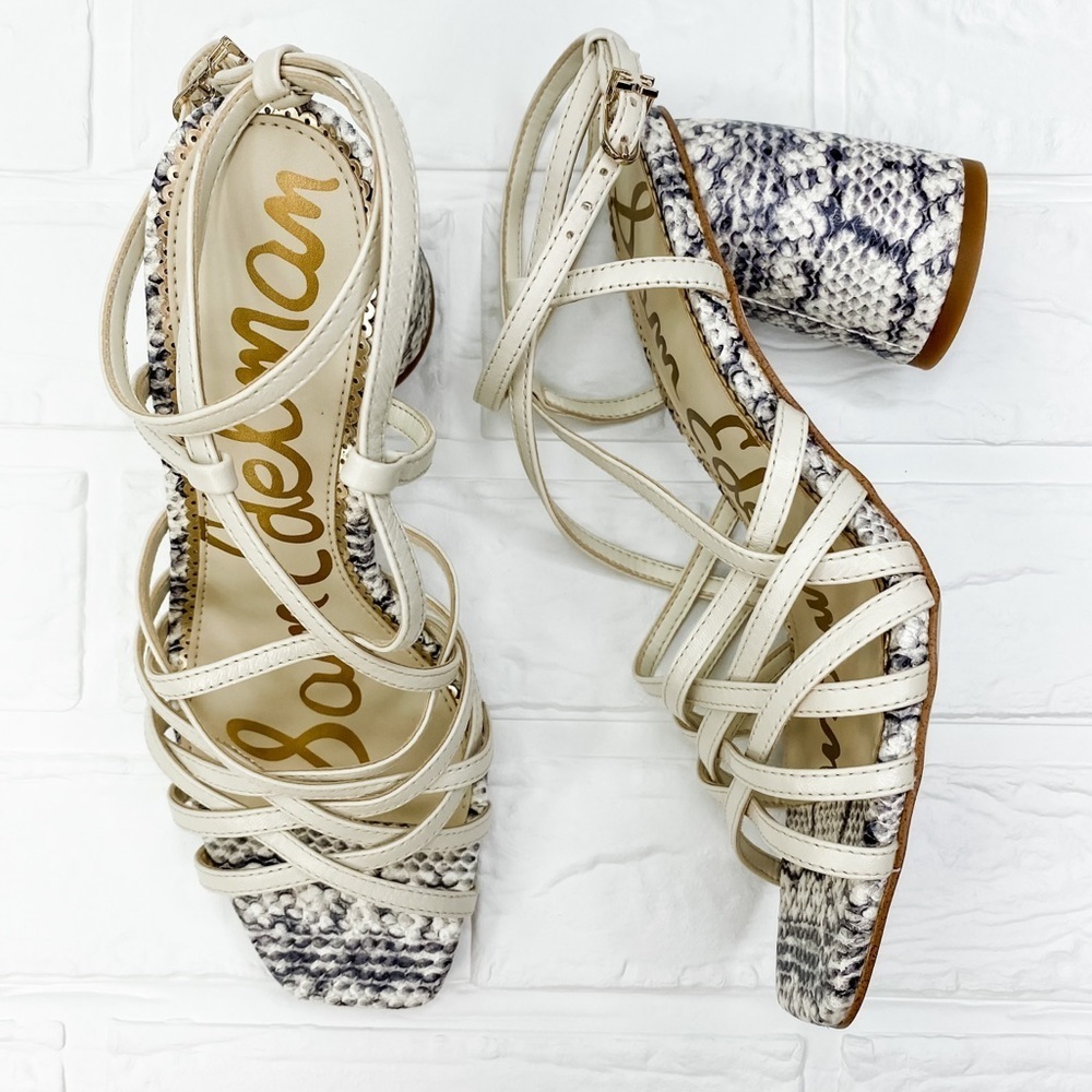 New SAM EDELMAN, Daffodil Sandal, Ivory, sz 6